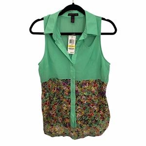 Material Girl Button Down Tank